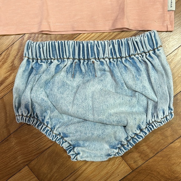 NEW Piupiuchick denim bloomers acid wash elastic waist pullon shorts 18 mos - Picture 8 of 8